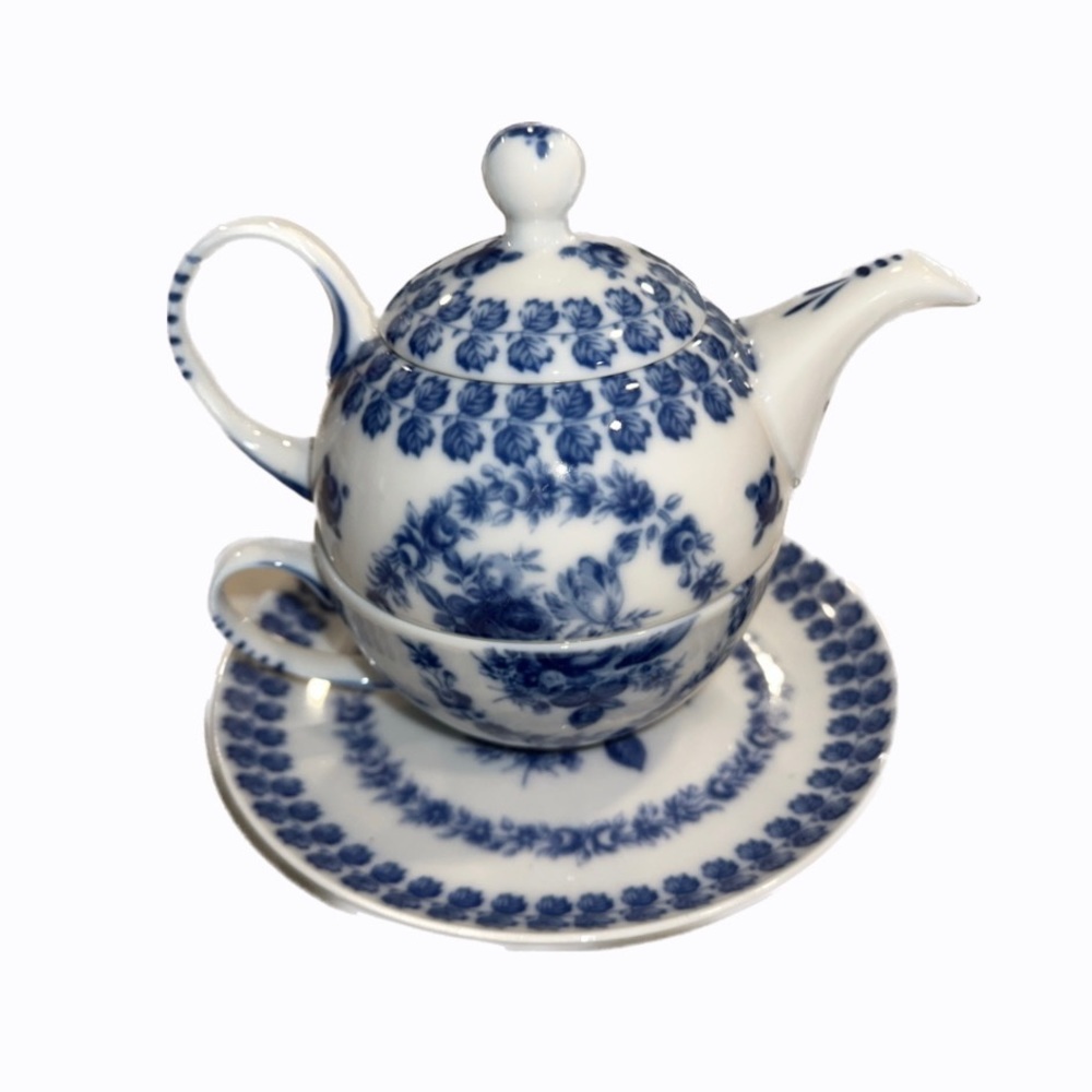 Royal Crown Derby Teapot And Saucer Plate